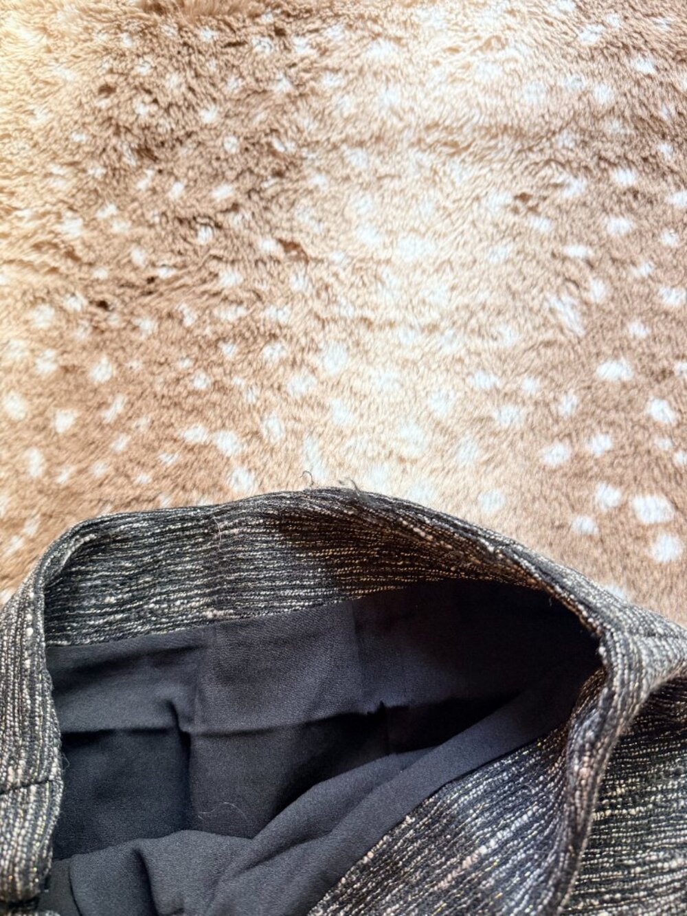 Size M English Rose Black Gold Sparkle Embellished Mini Skirt - Picture 5 of 6